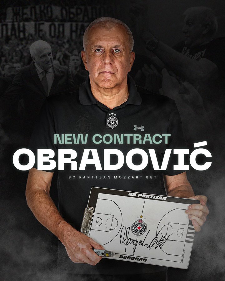 Παρτίζαν: Ανακοίνωσε την παραμονή Ομπράντοβιτς για δυο χρόνια